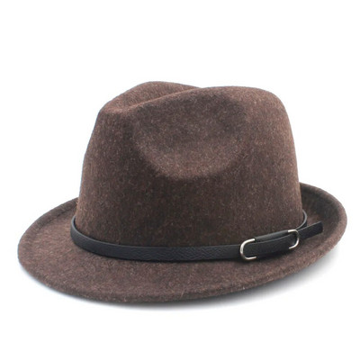 Modni vuneni ženski gangsterski Fedora šešir od filca za zimu i jesen Elegantne dame Homburg Church Jazz kape Veličina 56-58CM M18