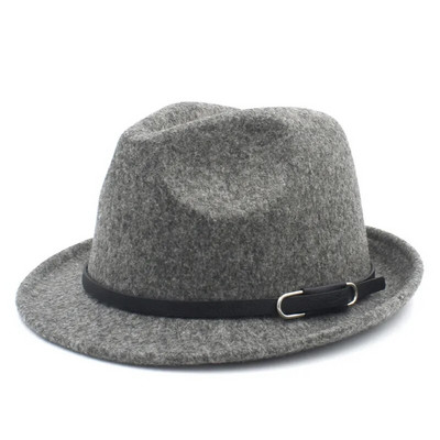 Modes vilnas sieviešu Gangster Trilby Filca Fedora cepure ziemai Rudens Eleganta Lady Homburg Church Džeza cepures izmērs 56-58CM M18