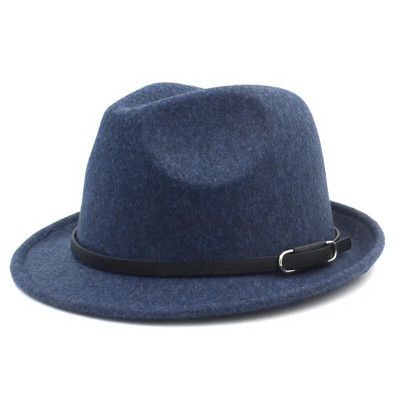 Modes vilnas sieviešu Gangster Trilby Filca Fedora cepure ziemai Rudens Eleganta Lady Homburg Church Džeza cepures izmērs 56-58CM M18