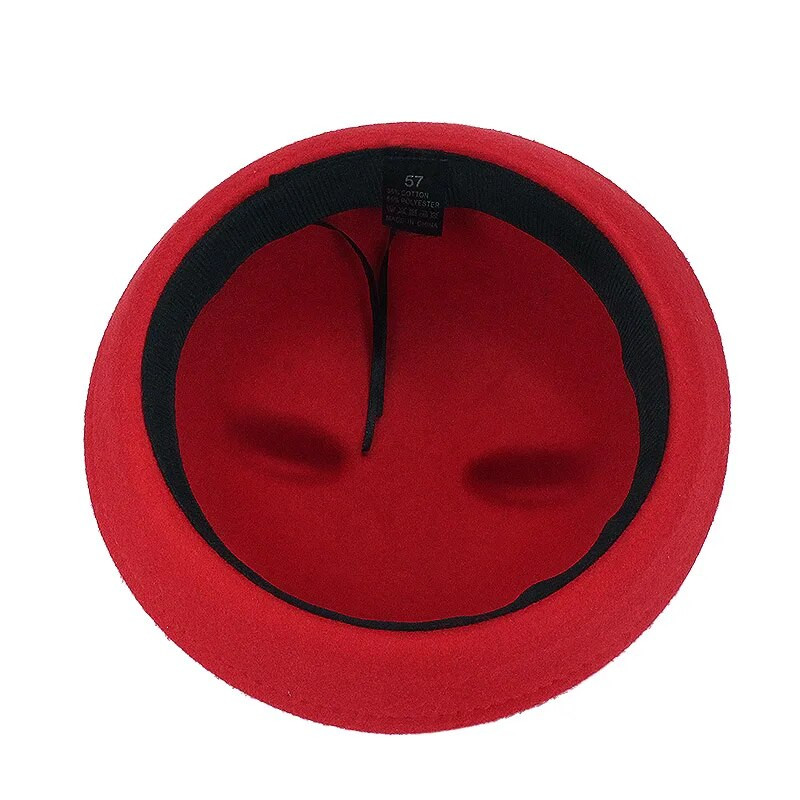 Sügistalvised naised Fedora mütsid Vintage kunstvillane soe pehme ihne äärega ämbrikübarad mütsid armsad kassikõrvad printsesskübara kuppel