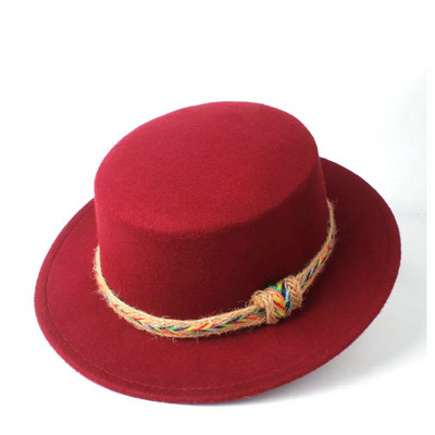 Naiste villane lameda ülaosaga Fedora müts Elegantne daami talvine laia äärega kirikumüts õues reisimiseks põnev müts vabaaja müts Suurus 56-58cm