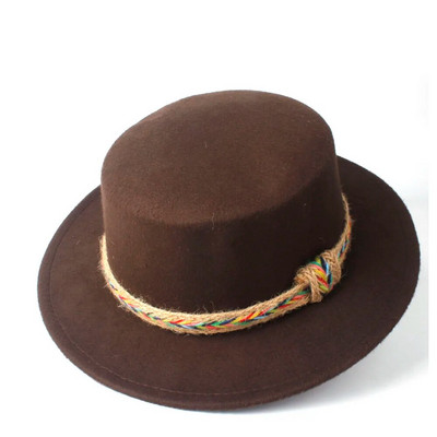 Naiste villane lameda ülaosaga Fedora müts Elegantne daami talvine laia äärega kirikumüts õues reisimiseks põnev müts vabaaja müts Suurus 56-58cm