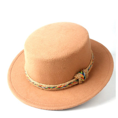 Naiste villane lameda ülaosaga Fedora müts Elegantne daami talvine laia äärega kirikumüts õues reisimiseks põnev müts vabaaja müts Suurus 56-58cm