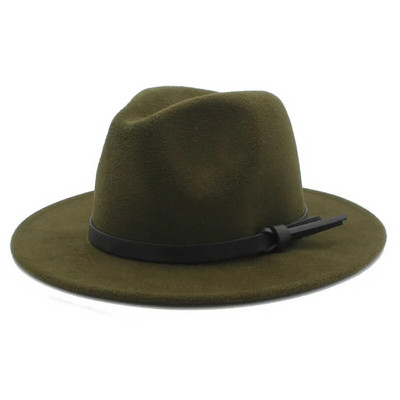 Vintage sieviešu vilnas Gangster Trilby filca Fedora cepure ar platām malām ziemas eleganta Lady Jazz Sombrero cepure L18