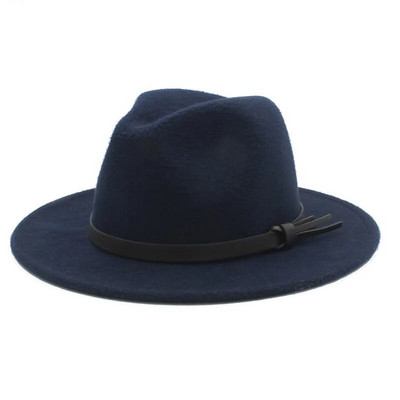 Vintage sieviešu vilnas Gangster Trilby filca Fedora cepure ar platām malām ziemas eleganta Lady Jazz Sombrero cepure L18