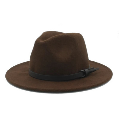 Vintage sieviešu vilnas Gangster Trilby filca Fedora cepure ar platām malām ziemas eleganta Lady Jazz Sombrero cepure L18