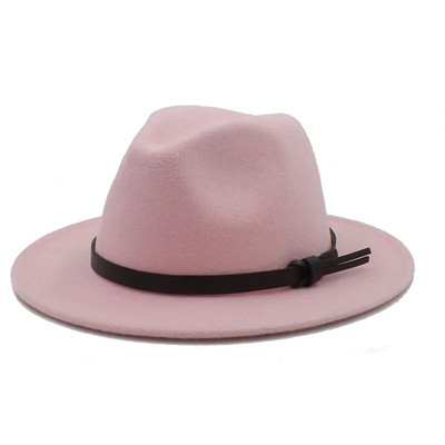 Vintage sieviešu vilnas Gangster Trilby filca Fedora cepure ar platām malām ziemas eleganta Lady Jazz Sombrero cepure L18