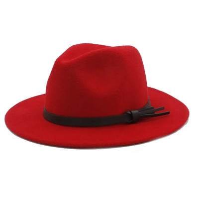 Vintage sieviešu vilnas Gangster Trilby filca Fedora cepure ar platām malām ziemas eleganta Lady Jazz Sombrero cepure L18