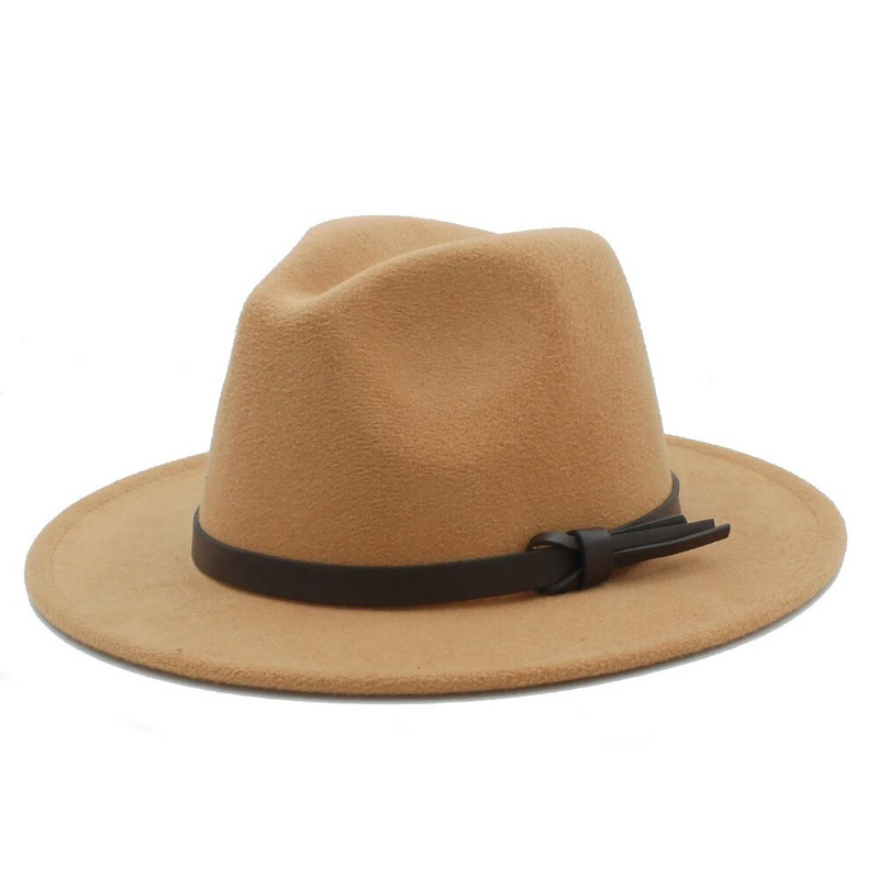 Vintage sieviešu vilnas Gangster Trilby filca Fedora cepure ar platām malām ziemas eleganta Lady Jazz Sombrero cepure L18