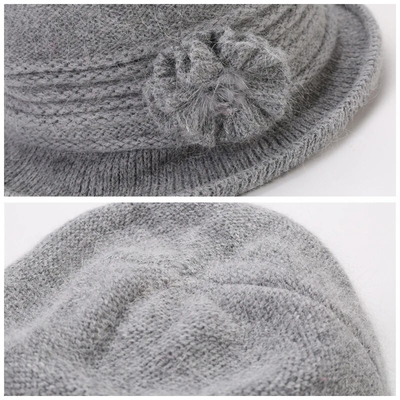 Sieviešu cepures Jauna vilnas adīta silta kausa cepure Sieviešu dāma rudens ziema īpaši bieza, universāla modes Fedora ikdienas sieviešu cepure