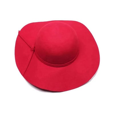 Wide Floppy Bowler Lady Brim Fedora Wool RD Femei Palarie Cloche Fete Baseball Caps