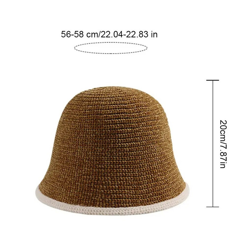 Zvejnieka cepure Sieviešu rudens/ziemas daudzpusīga seja, kurā redzama maza trikotāžas cepure, silta un moderna krāsaina bloka cepure