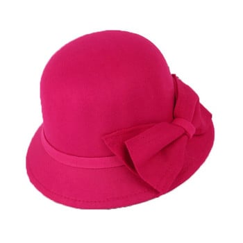 Γυναικεία καπέλα πόρπης υψηλής ποιότητας Φθινοπωρινό χειμώνα Fedoras Γυναικεία Κομψά καπέλο Παναμά Vintage Μάλλινα καπέλα με παπιγιόν Καπέλα χειμερινής τζαζ