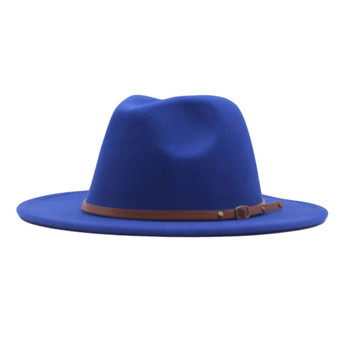 Παναμά Φαρδύ καπέλο Fedora Floppy Ζώνη Κλασικό καπέλο μάλλινη πόρπη Γυναικεία καπέλα μπέιζμπολ 47 γυναικεία
