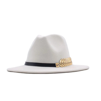 Μάλλινη ζώνη Fedora με πόρπη Panama καπέλο γυναικείο φαρδύ δισκέτα κλασικά καπέλα μπέιζμπολ Καπέλο μπέιζμπολ Τζιν