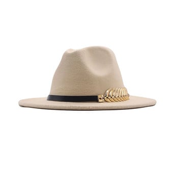 Μάλλινη ζώνη Fedora με πόρπη Panama καπέλο γυναικείο φαρδύ δισκέτα κλασικά καπέλα μπέιζμπολ Καπέλο μπέιζμπολ Τζιν