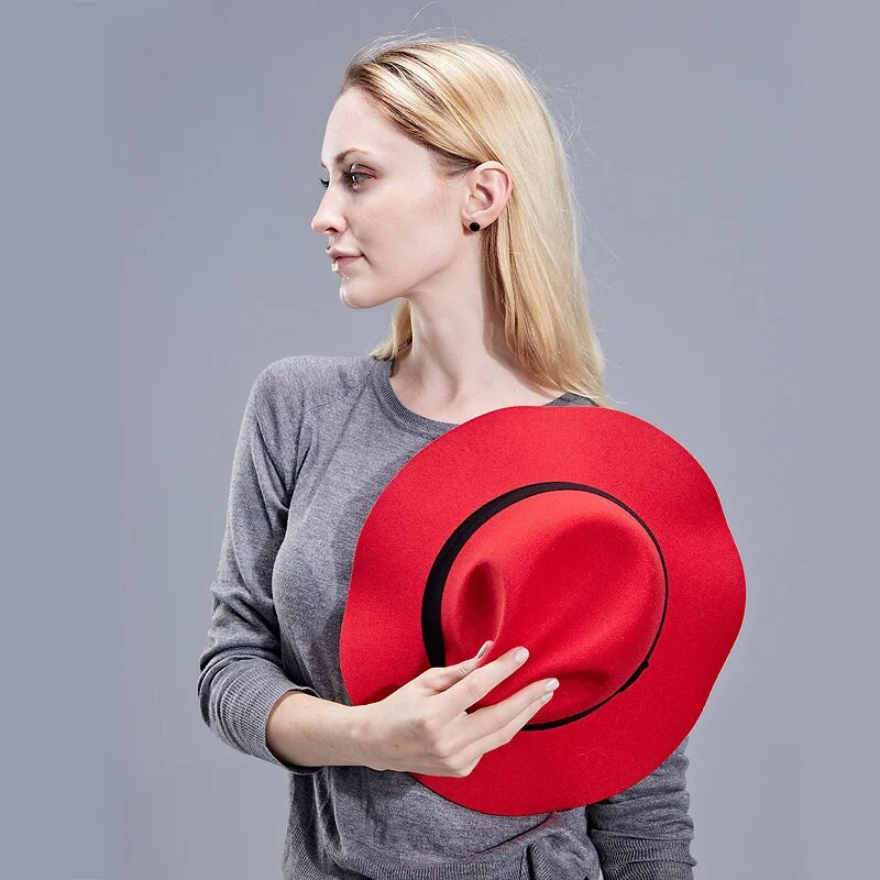 Vintage naiste laia äärega sooja segu vildist müts Bowler Trilby Fedoras müts kauboimüts sügistalv Briti stiilis kirikumütsid