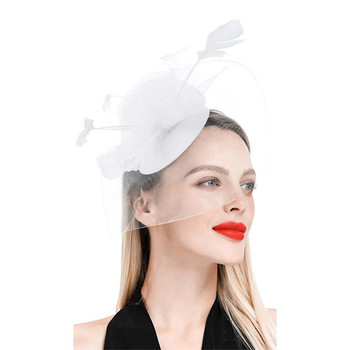 Καπέλα για γυναίκες Fascinators Γυναικείο καπέλο λουλουδιών για πάρτι τσαγιού Κοκτέιλ Μπάλα γάμου Εκκλησία Healthcare Headbands