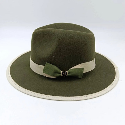 Fedora rudens un ziemas jauna vīriešu un sieviešu loka džeza cepure Eiropas un amerikāņu stila filca cepure