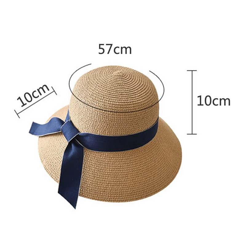 Saules cepures Sieviešu mode Vasaras piekrastē maza salokāma pavasara brīvdienu pludmales cepures Individuālas elpojošas sviedri, cieta spārna cepure