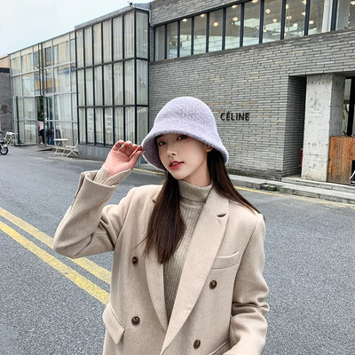 2021. gada jauns modes ziemas sieviešu vienkrāsains truša kažokādas cepure.