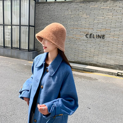 2021. gada jauns modes ziemas sieviešu vienkrāsains truša kažokādas cepure.