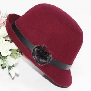 Jauna sieviešu cepure Rudens ziemas kupola cepure Džeza cepures matu bumbas dekorēšana Fedoras Trend Panama Sieviešu cepure Brīvā laika ballīte Spains cepure