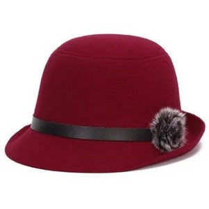 Jauna sieviešu cepure Rudens ziemas kupola cepure Džeza cepures matu bumbas dekorēšana Fedoras Trend Panama Sieviešu cepure Brīvā laika ballīte Spains cepure