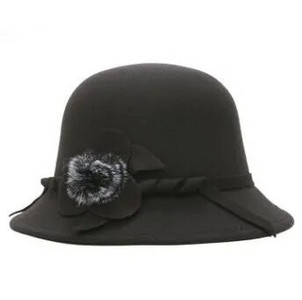 Jauna modes Panama sieviešu cepure Rudens Ziemas Fedoras Sieviešu Eleganti Ziedi Dekorācija Sombrero Party Topper Bucket Cepure