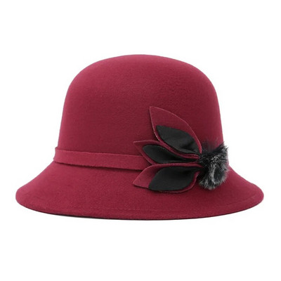 BomHCS sieviešu ziemas Fedoras modes vilnai līdzīga cepure 169214