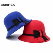 BomHCS Fashion Winter Fedoras naiste mitatsioonvillane müts kaarega 169216