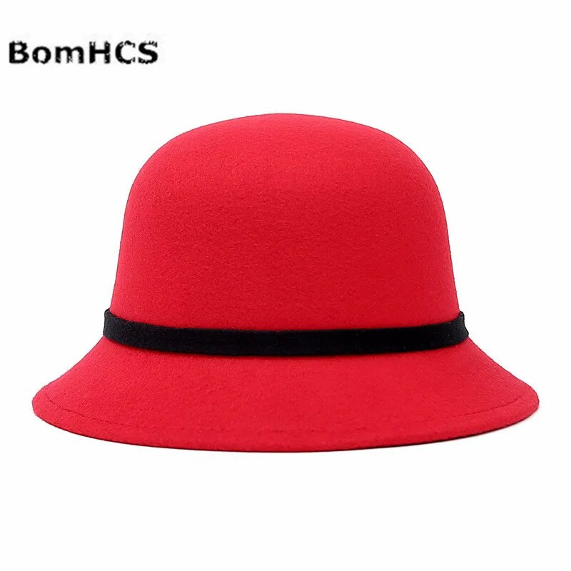 BomHCS Fashion Winter Fedoras naiste mitatsioonvillane müts kaarega 169216
