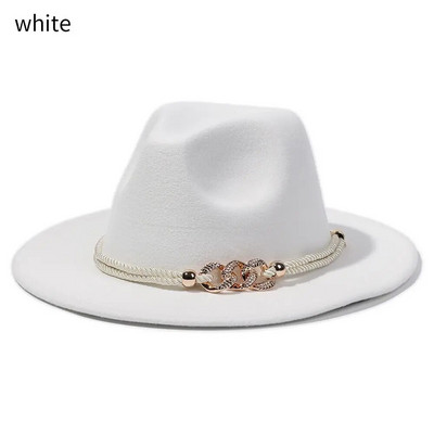 Vintage dāmas kungi rudens ziemas Fedora cepure Džeza cepure ar platām malām vilnas filcs Trilby