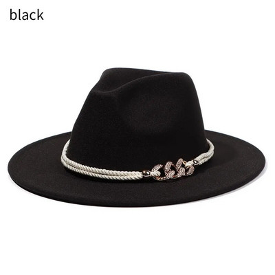 Vintage dāmas kungi rudens ziemas Fedora cepure Džeza cepure ar platām malām vilnas filcs Trilby