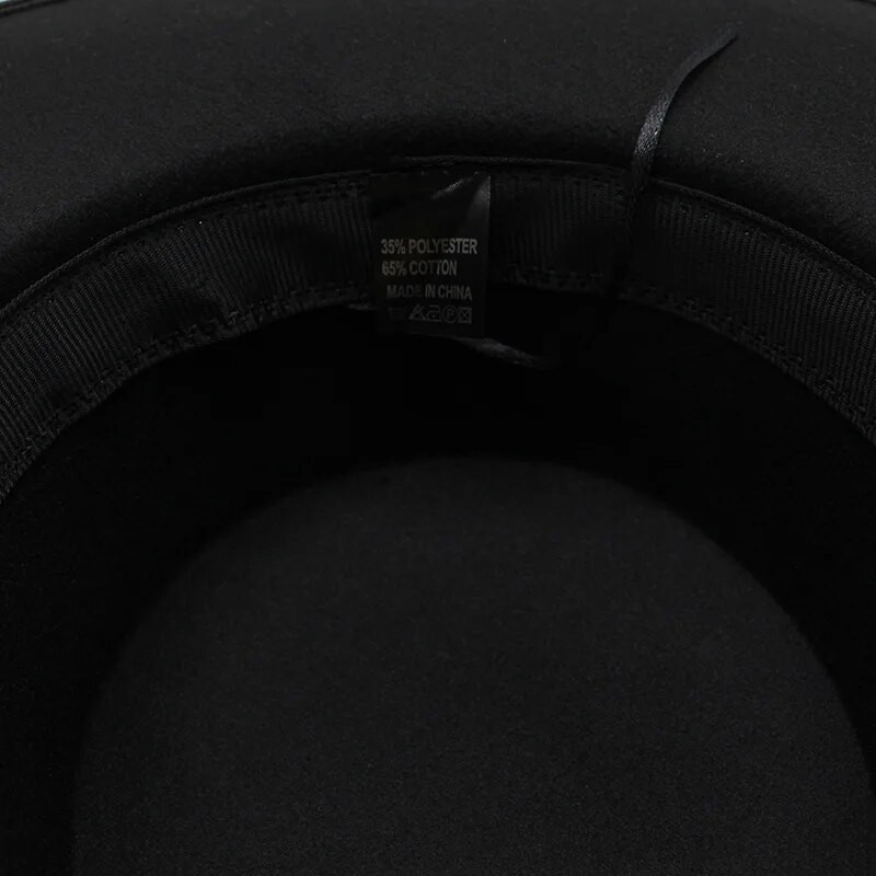 Ziemas vilnas krosa Fedoras ar spalvu Gorras Vīriešu Sieviešu Plakana Cepurīte Brim Filca Svētku Cepures Vīriešiem Kovboju cepures