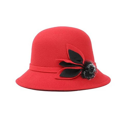 Uus mood naiste sügise imitatsioon villane Fedora müts Villane kaevumüts Vintage Fedora mütsid naistele Talvised kuninglikud printsessi mütsid