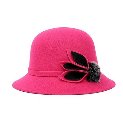 Uus mood naiste sügise imitatsioon villane Fedora müts Villane kaevumüts Vintage Fedora mütsid naistele Talvised kuninglikud printsessi mütsid