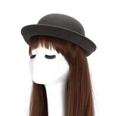 Жени, Англия, дами, есен, зима, фланцова вълнена филцова реколта, елегантна куполна шапка