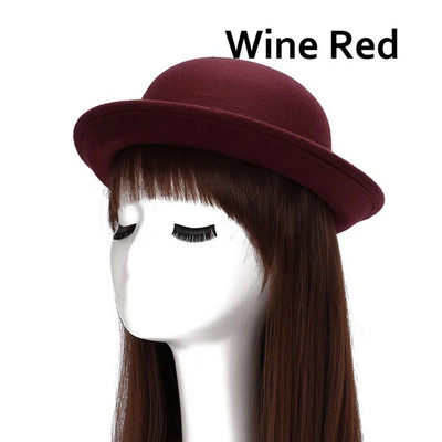 Жени, Англия, дами, есен, зима, фланцова вълнена филцова реколта, елегантна куполна шапка