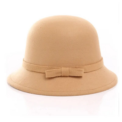 Zīmols Ziemas Rudens Vilnas Sieviešu Sieviešu Fedoras Džeza cepures Eiropas amerikāņu apaļas cepures Bowler cepures fascinējošās cepures baznīcas cepures