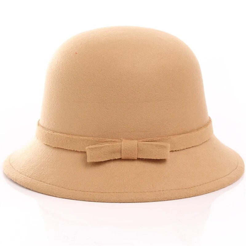 Zīmols Ziemas Rudens Vilnas Sieviešu Sieviešu Fedoras Džeza cepures Eiropas amerikāņu apaļas cepures Bowler cepures fascinējošās cepures baznīcas cepures