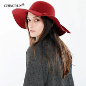 Zīmols Ziemas Rudens Vilnas Sieviešu Sieviešu Fedoras Top Cepures European American Round Caps Bowler Cepures fascinējošās cepures baznīcas cepure1074