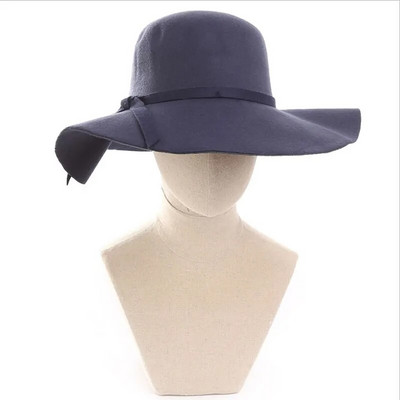 Zīmols Ziemas Rudens Vilnas Sieviešu Sieviešu Fedoras Top Cepures European American Round Caps Bowler Cepures fascinējošās cepures baznīcas cepure1074