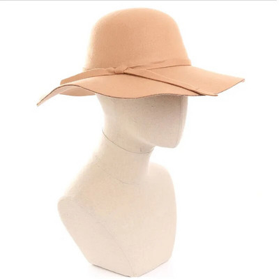 Zīmols Ziemas Rudens Vilnas Sieviešu Sieviešu Fedoras Top Cepures European American Round Caps Bowler Cepures fascinējošās cepures baznīcas cepure1074