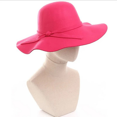 Zīmols Ziemas Rudens Vilnas Sieviešu Sieviešu Fedoras Top Cepures European American Round Caps Bowler Cepures fascinējošās cepures baznīcas cepure1074