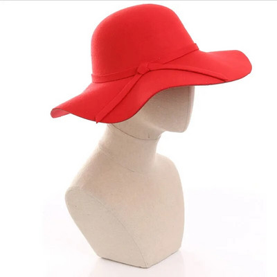 Zīmols Ziemas Rudens Vilnas Sieviešu Sieviešu Fedoras Top Cepures European American Round Caps Bowler Cepures fascinējošās cepures baznīcas cepure1074