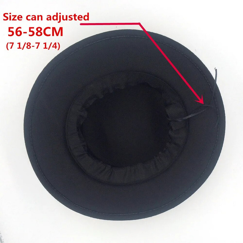 Naiste villane lameda ülaosaga Fedora müts Elegantne daami talvine laia äärega kirikumüts õues reisimiseks põnev müts vabaaja müts Suurus 56-58cm