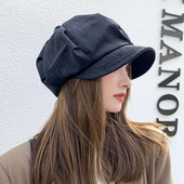 Sügis ja talv Pehme äärega kaheksanurkne müts sügisene nõgus kuju mood kõik Briti retromaalija hipster ajalehemüts