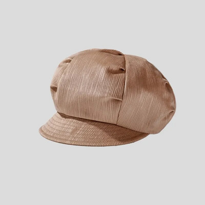 Sügis ja talv Pehme äärega kaheksanurkne müts sügisene nõgus kuju mood kõik Briti retromaalija hipster ajalehemüts