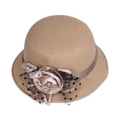 LNPBD vienkrāsains sieviešu pludmales retro vintage vilnas filca bļodiņš ar ziediem Fedora cepure rudens ziemas kausa vāciņi sievietēm